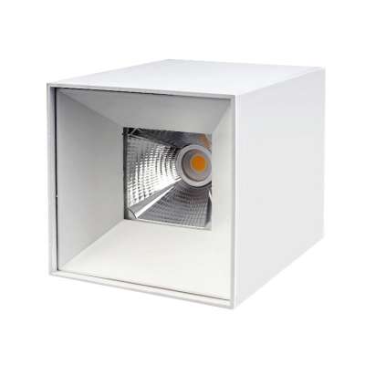 Square Shape White Housing COB Chips LED Down Light Surface Mount